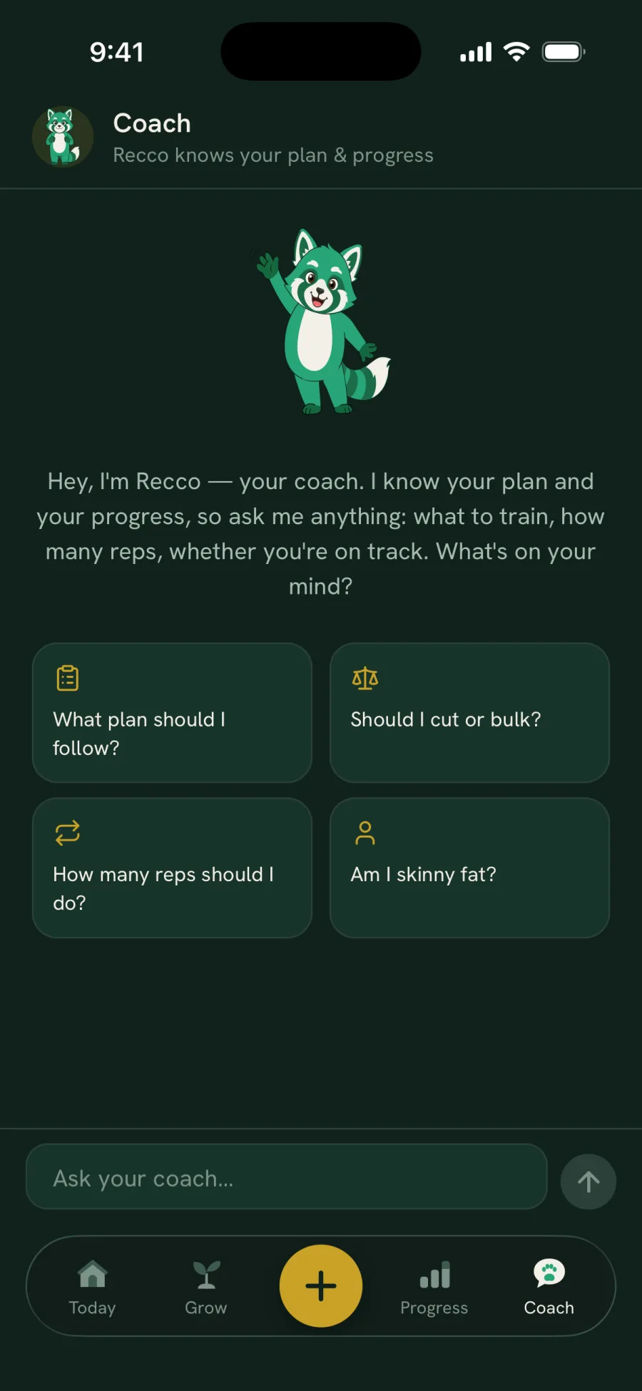 Recco, the RecompX coach, with starter questions to ask